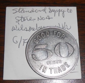 GOOD FOR 50 CENTS IN TRADE - STANDARD SUPPLY STORE NO.4 - WILSONBURG, W.VA. - Picture 1 of 4