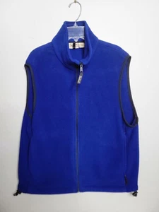 Woolrich Herren mittel Vlies Polyester Weste königsblau durchgehender Reißverschluss Polartec - Bild 1 von 8
