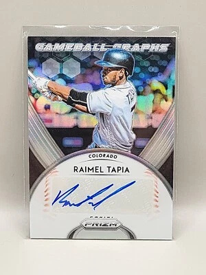 RAMIEL TAPIA 2019 PANINI PRIZM BASEBALL GAMEBALL GRAPHS SILVER HOLO AUTOGRAPH - Image 1 of 2