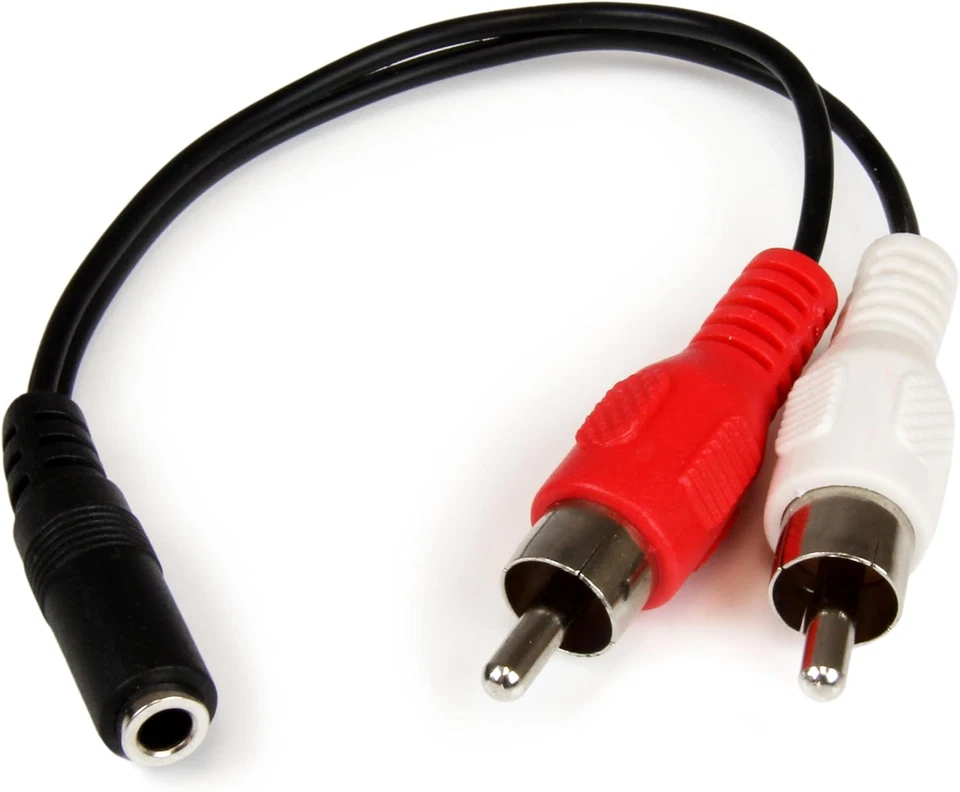 Cavo Adattatore Audio Stereo Con Presa Mini Jack Femmina Da 3,5Mm a 2 RCA Maschi - Immagine 1 di 4