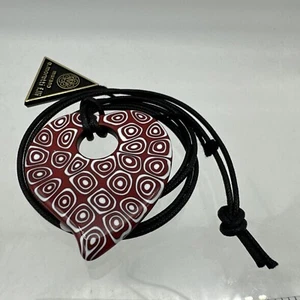 Authentic Murano Glass Heart Necklace - - 2" X 2"  New  MQ 45 - 21 - Picture 1 of 8