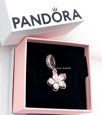 New 100% Authentic PANDORA 925 Moveable Pink Cherry Blossom Charm 790667C01 - Image 1 of 4