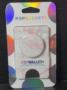 PopSockets PopWallet+ PopGrip Grip & Stand Rose Gold Lutz Marble