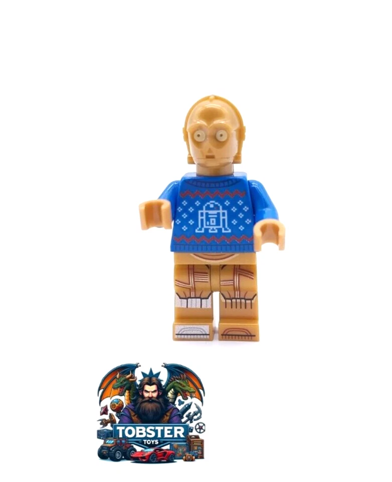 LEGO Star Wars Minifigur C-3PO Weihnachtspullover X-Mas Sweater sw1238 75340 - Bild 1 von 4