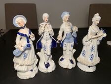 4 ceramic Musicians Blue and white figures 22cm tall