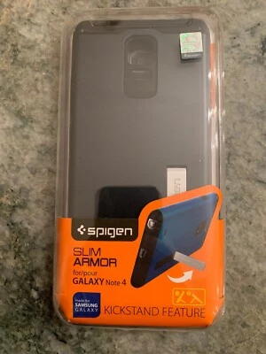 New Authentic Spigen Galaxy Note 4 with Kickstand NEW IN BOX - 3 colors - Image 1 of 4