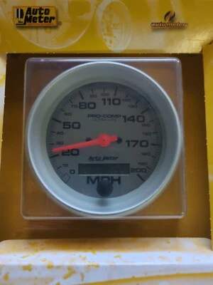 Auto Meter 4486 Speedometer 200MPH  3 3/8" . Digital  LCD Odometer . - Image 1 of 3
