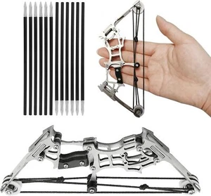 Archery Mini Bow and Arrows Set Pocket Compound Bow Kit Mini Archery Bow Set - Picture 1 of 7