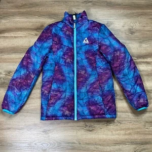 Gerry Jacket Girls Size L 14/16 Galaxy Print Puffer Purple Blue Wind Snow Winter - Picture 1 of 12