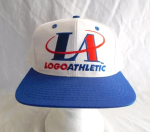 Vintage Logo Athletic Baseball Cap Hat Snapback Spellout Blockhead - Picture 1 of 6