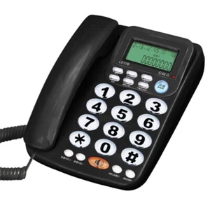 Telephone Home Office Corded Landline with Caller Identity Display Large Displa - Zdjęcie 1 z 8