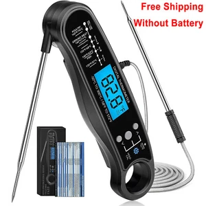 2-in-1 Instant Read Meat Thermometer for Cooking, Fast & Precise Digital Black - Picture 1 of 8