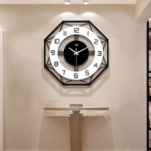 Decorative Big Wall Clock Non Ticking Battery Operated Quartz for Bathroom Outdo - Picture 1 of 6