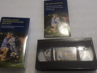 VHS Documentary Say Hello SYNVISC HYLAN G-F 20 2004 Osteoarthritis Pain PROMO  - Image 1 of 4