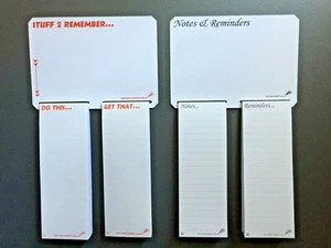 2x A5 Notepads Magnet Fridge Whiteboard Home Office Memo Shopping List Recycled - Bild 1 von 12