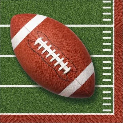 AMSCAN Football Fun Lunch Napkins Paper 16 Per Pack Football Tableware Supplies