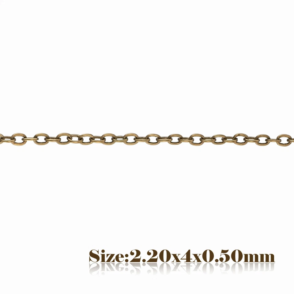 5m 2.2x4mm Bronze Vintage Style Oval Cable Chain For Jewellery Making 006 - Image 1 of 1