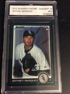 2010 Bowman Chrome Jeffrey Marquez Gem Mint Graded 10 - Bild 1 von 2