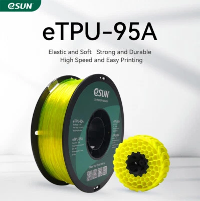 eSun TPU 95A Flexible Soft 3D Print Filament 1.75mm Hardness 95A 1kg/2.2LB - Image 1 of 4