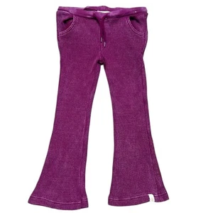 Cotton On Pants Girl Size 5 Purple Waffle Knit Thermal Pull On - Picture 1 of 4