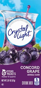 Crystal Light Concord Grape Drink Mix Sugar Free 6 Pitcher Packets FREE SHIP - Picture 1 of 9