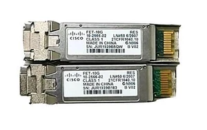 Lot 6 Cisco FET-10G 10-256602 10Gbps Class 1 Fabric Extender Transceiver Module - Picture 1 of 6