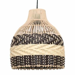 Natural Rattan Wicker Ceiling Light Pendant Shade Cane Lampshade Easy Fit Scandi - Picture 1 of 5