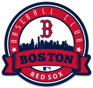 Boston Red Sox Baseball Club Logo Typ MLB Baseball gestanzter MAGNET - Bild 1 von 1