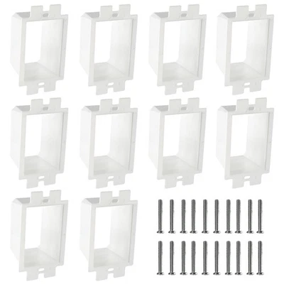 PINSIT 10PCS BE1-2 Electrical Outlet Box Extenders with 20PCS Screws, 1-Gang Electri...