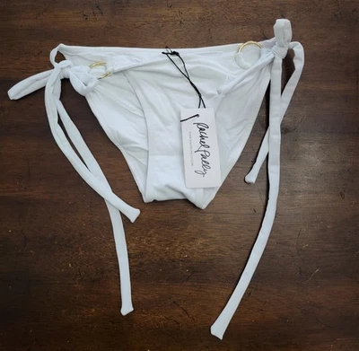 NUEVO CON ETIQUETAS Rachel Pally XS San Felipe Corbata Lateral Bikini Parte Inferior de Natación Anillo Blanco 123457 Foto 1 de 2