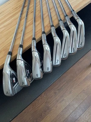 TaylorMade Iron Set M4 Iron FLEX-S 8pcs A, P, 9, 8, 7, 6, 5, 4 used - Image 1 of 4