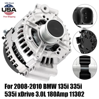Alternador para BMW Serie 1 M 135i 335d/335i/335is/335xi 535i/535xi L6 3.0L 180A Foto 1 de 4