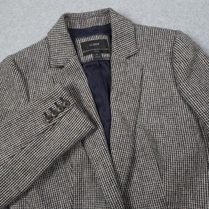 J Crew Blazer Women 4 Parke English Moon Wool Tweed Birdseye Suit Jacket Career - Picture 1 of 16