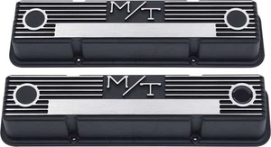 Chevrolet; Small Block; Holley; Satin Black Finish; Aluminum M/T Valve Covers - Picture 1 of 1