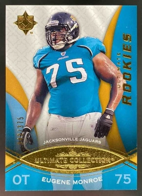 Eugene Monroe 2009 Upper Deck Ultimate Rookies RC /375 #160 Jaguars - Image 1 of 4