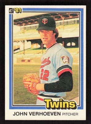 John Verhoeven 1981 Donruss #564 Minnesota Twins Baseball Card EX-MINT - Image 1 of 2