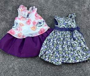 Lot of 2 JANIE and JACK Girls dresses sleeveless Size 18-24 Months - Picture 1 of 13