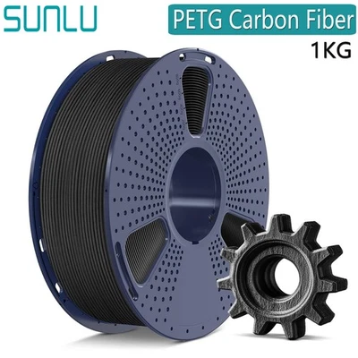 Filamento stampante 3D fibra di carbonio SUNLU PETG 1,75 mm PETG-CF 1 KG,10% fibra corta