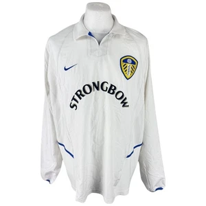 Leeds United Vintage Football Shirt XL Nike Long Sleeve Home Shirt 2002 2003 - Picture 1 of 18