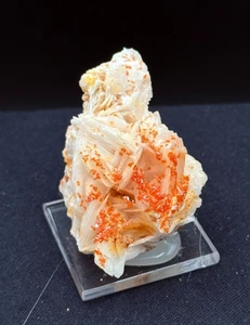 VANADINITA sobre BARITA - Mibladem Marruecos MAROCCO MINERAL 5x4x4cms B11 - Imagen 1 de 8