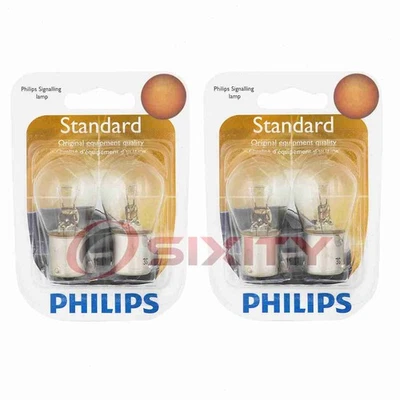 2 pc Philips Rear Turn Signal Light Bulbs for Mercedes-Benz 190D 190E 200D sc - Image 1 of 4