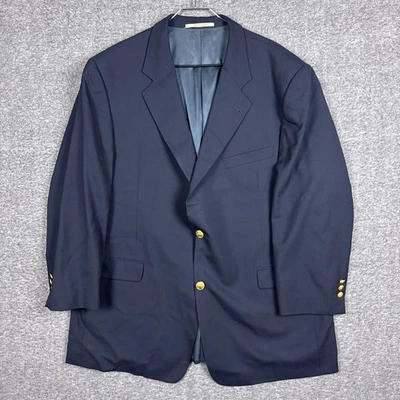 Abrigo deportivo grande y alto Burberry Blazer 50R para hombre azul marino 100 % lana dorado botón Foto 1 de 4