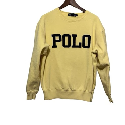 Винтажный 90-х Polo Ralph Lauren Crewneck размер маленький масло желтый большого размера - Изображение 1 из 4