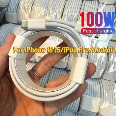 Lote Cargador Rápido Cable 100W USB C a Tipo C Para iPhone 15 16 Samsung/iPad/Macbook Foto 1 de 4