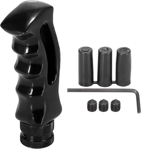 X AUTOHAUX 1 Juego de Perilla de Cambio de Marchas Manual Universal de Aleación de Aluminio Negra - Imagen 1 de 6