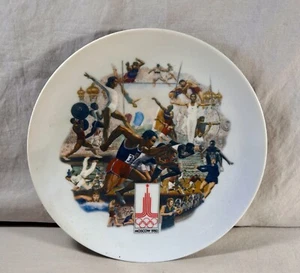 🚨VINTAGE 1980 OFFICIAL OLYMPIC SUMMER GAMES PLATE No.1088-B Moscow USSR Viletta - Picture 1 of 4