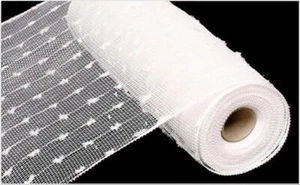 10 inch x 10 Yards Deco Poly Snowball Mesh - White Iridescent - Picture 1 of 1