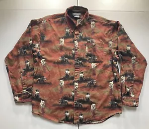 Columbia River Lodge Hemd Herren M Rot Vogel Hund Jagd Button Down Langarm - Bild 1 von 7