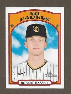 Cuadro Topps Heritage Minors Robert Hassell 2021 variación de color #1 SSP Padres - Imagen 1 de 2