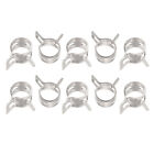 Spring Hose Clamp, 50pcs 65Mn Steel 10mm Low Pressure Air Clip, Nickel Plated